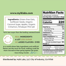 Load image into Gallery viewer, Mylk Labs Apple Cinnamon Instant Oatmeal
