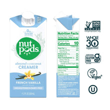 Load image into Gallery viewer, PACK OF 6 Nutpods French Vanilla Unsweetened Almond + Coconut Creamer
