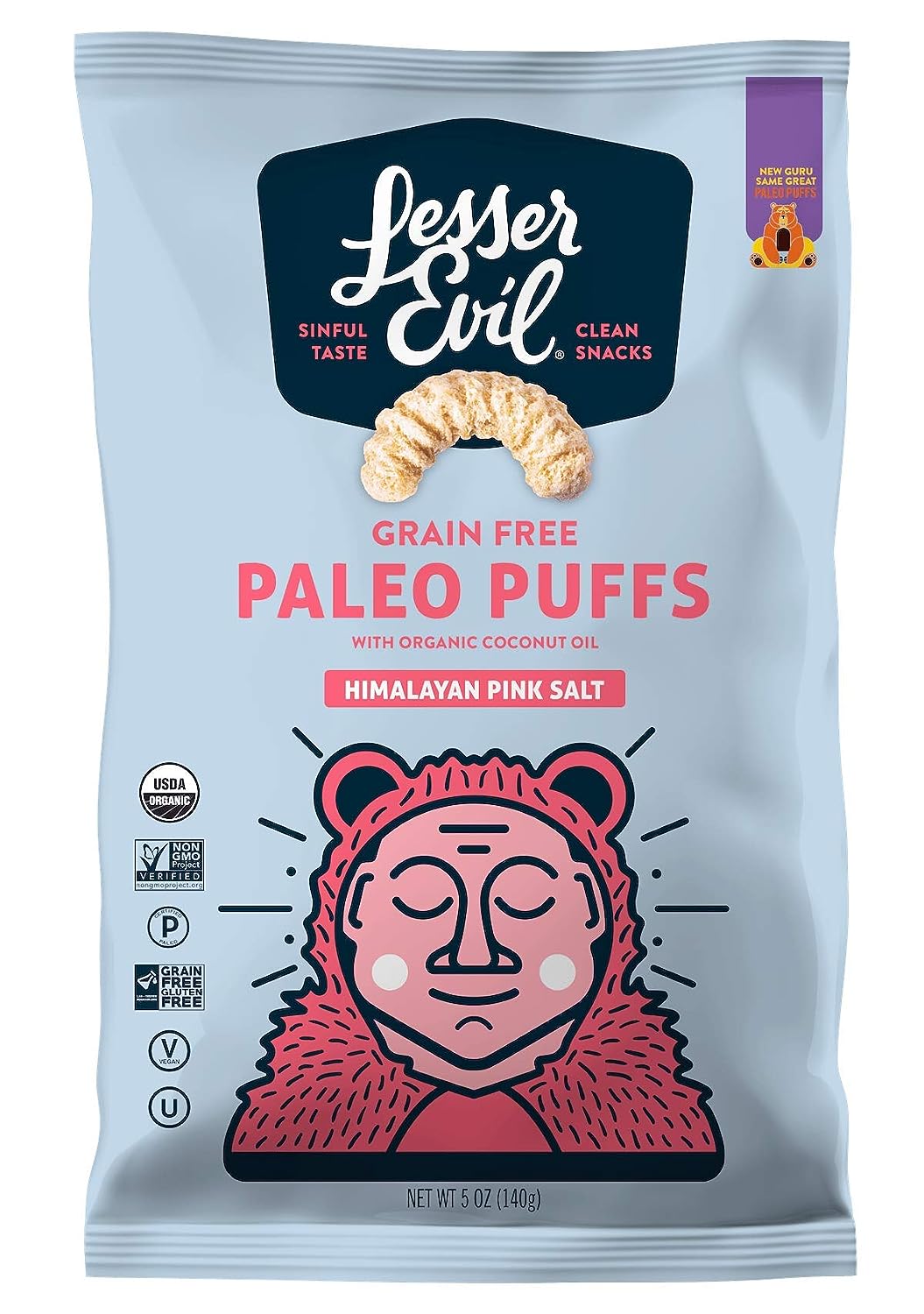 Organic Paleo Puffs Himalayan Pink Salt by Lesser Evil