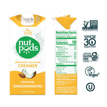 Load image into Gallery viewer, PACK OF 6 Nutpods Original Unsweetened Almond + Coconut Creamer
