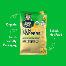 Load image into Gallery viewer, Organic Sun Poppers Vegan Sour Cream and Onion by Lesser Evil
