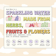 Load image into Gallery viewer, Lavender Cucumber Herbal Sparkling Water by Aura Bora
