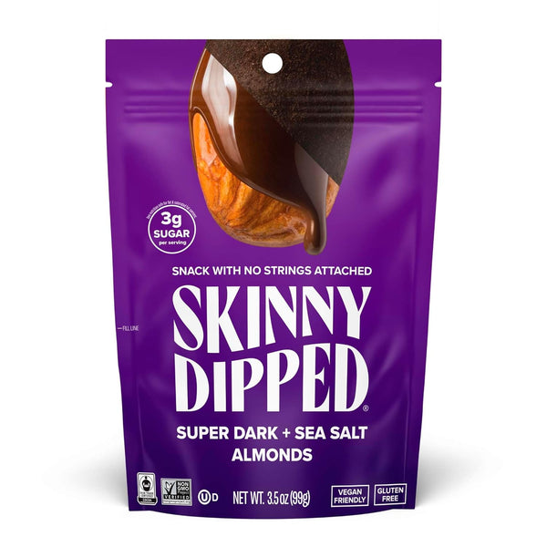 Super Dark Chocolate and Sea Salt Dipped Almonds by Skinny Dipped