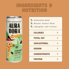 Load image into Gallery viewer, Lemongrass Coconut Herbal Sparkling Water by Aura Bora
