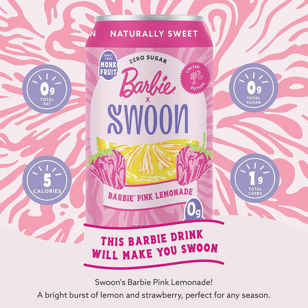 PACK OF 6 Swoon X Barbie Pink Lemonade Zero Sugar