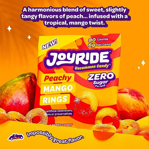 PACK OF 8 Peachy Mango Rings by Joyride Sweets