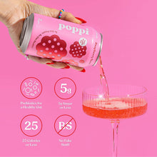 Load image into Gallery viewer, Raspberry Rose Poppi Prebiotic Soda
