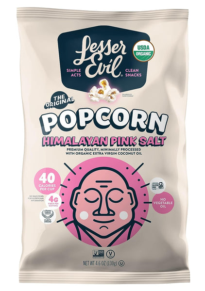 Organic Himalayan Pink Salt Popcorn by Lesser Evil