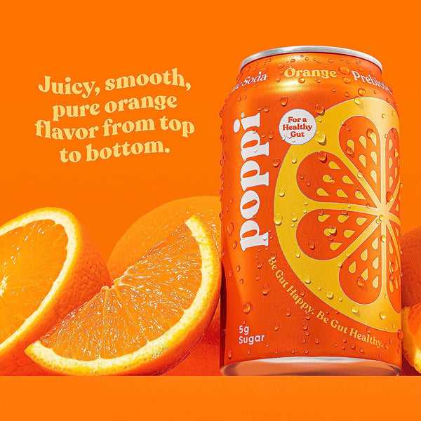 Orange Poppi Prebiotic Soda