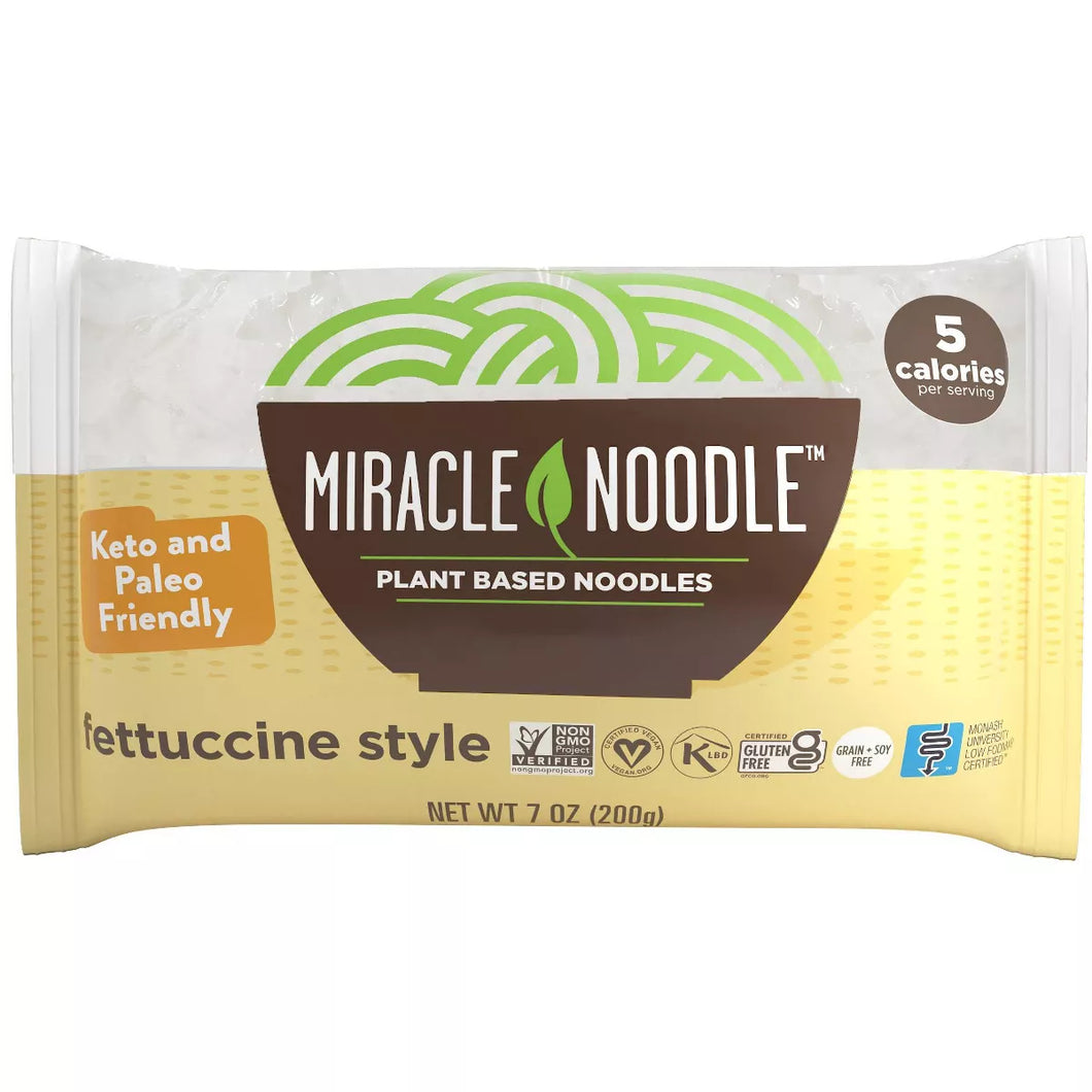 Miracle Noodle Fettuccine Plant Based Noodles