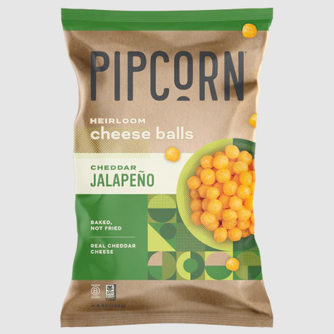 Pipcorn Cheddar Jalapeno Cheese Balls (Best By 13th October 2023)