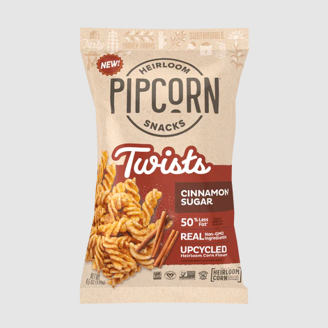 Pipcorn Cinnamon Sugar Twists (Best By 22nd October 2023)