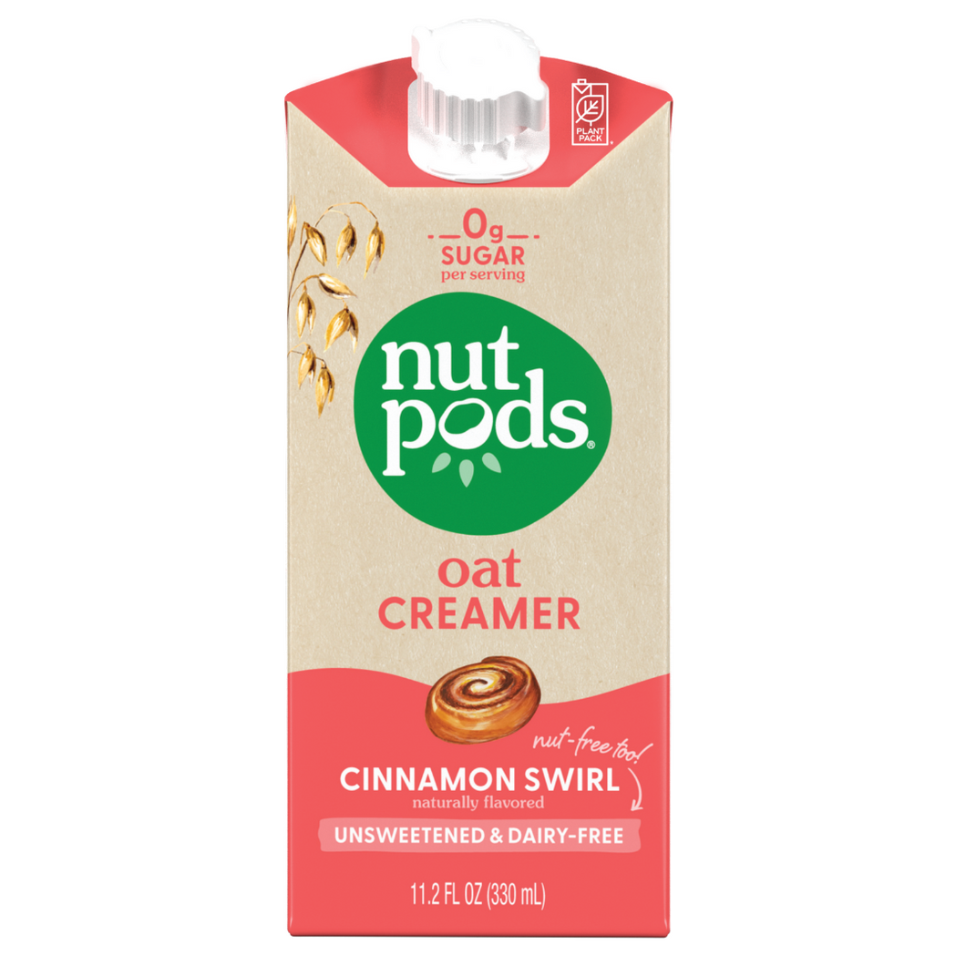 PACK OF 6 Nutpods Cinnamon Swirl Unsweetened Oat Creamer