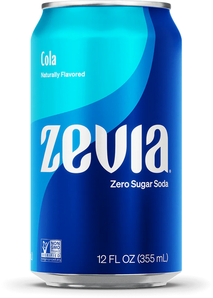 PACK OF 8 Cola Zevia Zero Calorie Soda