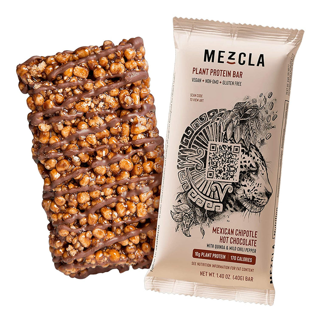 PACK OF 15 Mezcla Mexican Hot Chocolate Vegan Protein Bar