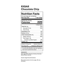 Load image into Gallery viewer, PACK OF 12 RX Bar Chocolate Chip
