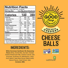 Load image into Gallery viewer, The Good Crisp Co. Aged Cheddar Cheese Balls

