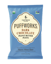 Load image into Gallery viewer, Puffworks Dark Chocolate Peanut Butter Puffs
