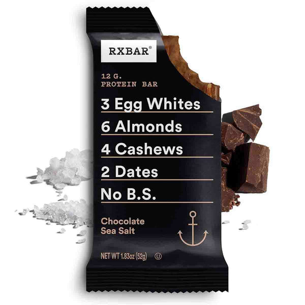 PACK OF 12 RX Bar Dark Chocolate Sea Salt (Best By 19 June 2023)