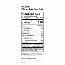 Load image into Gallery viewer, PACK OF 12 RX Bar Dark Chocolate Sea Salt
