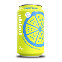 Load image into Gallery viewer, Ginger Lime Poppi Prebiotic Soda
