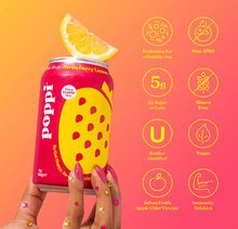 Load image into Gallery viewer, Strawberry Lemon Poppi Prebiotic Soda
